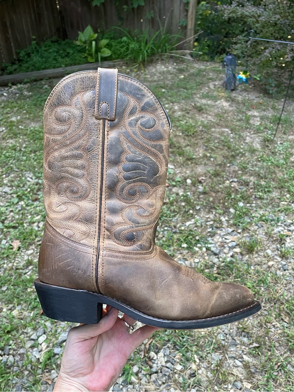 Laredo Bridget Tan Leather Western Boots Size 9